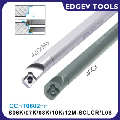 EDGEV 95 Degree S06K S07K S08K S10K S12m SCLCR06 SCLCL06 CNC Internal Turning Tool Holder Lathe Boring Bar CCMT060204 CCMT 060202