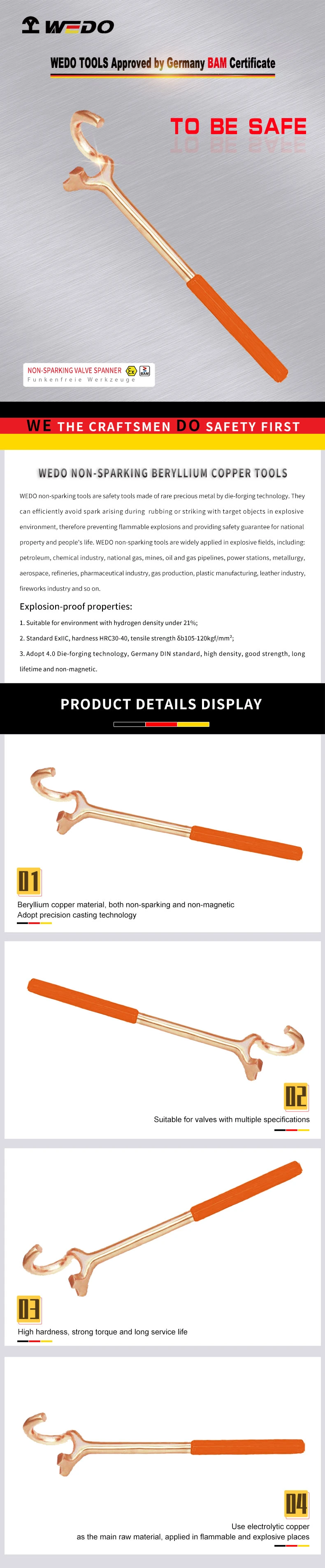 WEDO Non-Sparking Valve Spanner