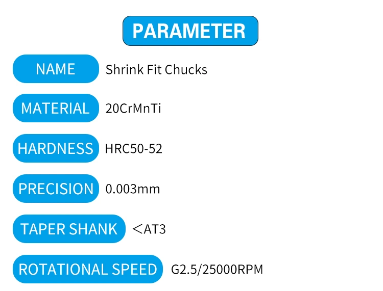 CNC Machine Tool Holder Shrink Fit Tool Holder CNC Tool Holder Hsk Collet Chuck Bt30/40/50 Slk Shrink Fit Tool Holder